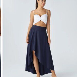 Halara Breezeful™ High Waisted High Low Ruffle 2-in-1Maxi Skirt Size M NWT